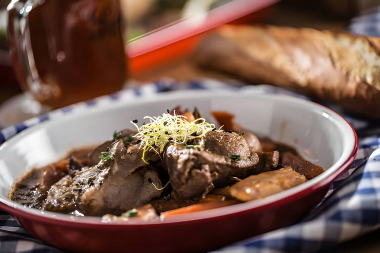 Un met de la recette civet de sanglier