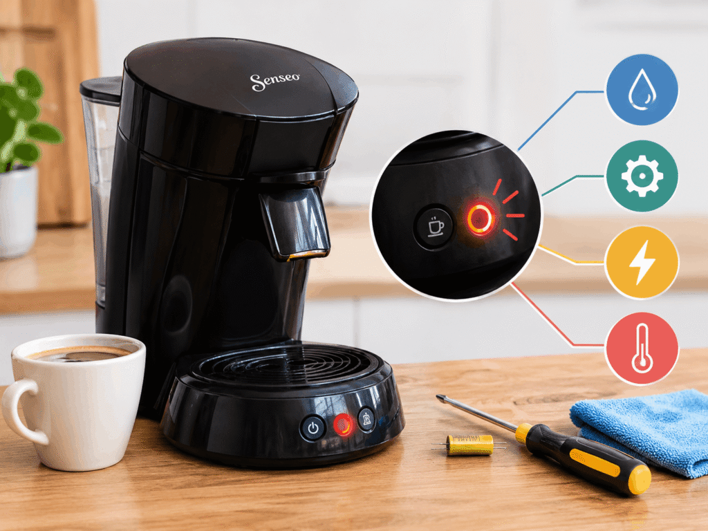 Cafetière Senseo qui clignote lentement et ne chauffe pas